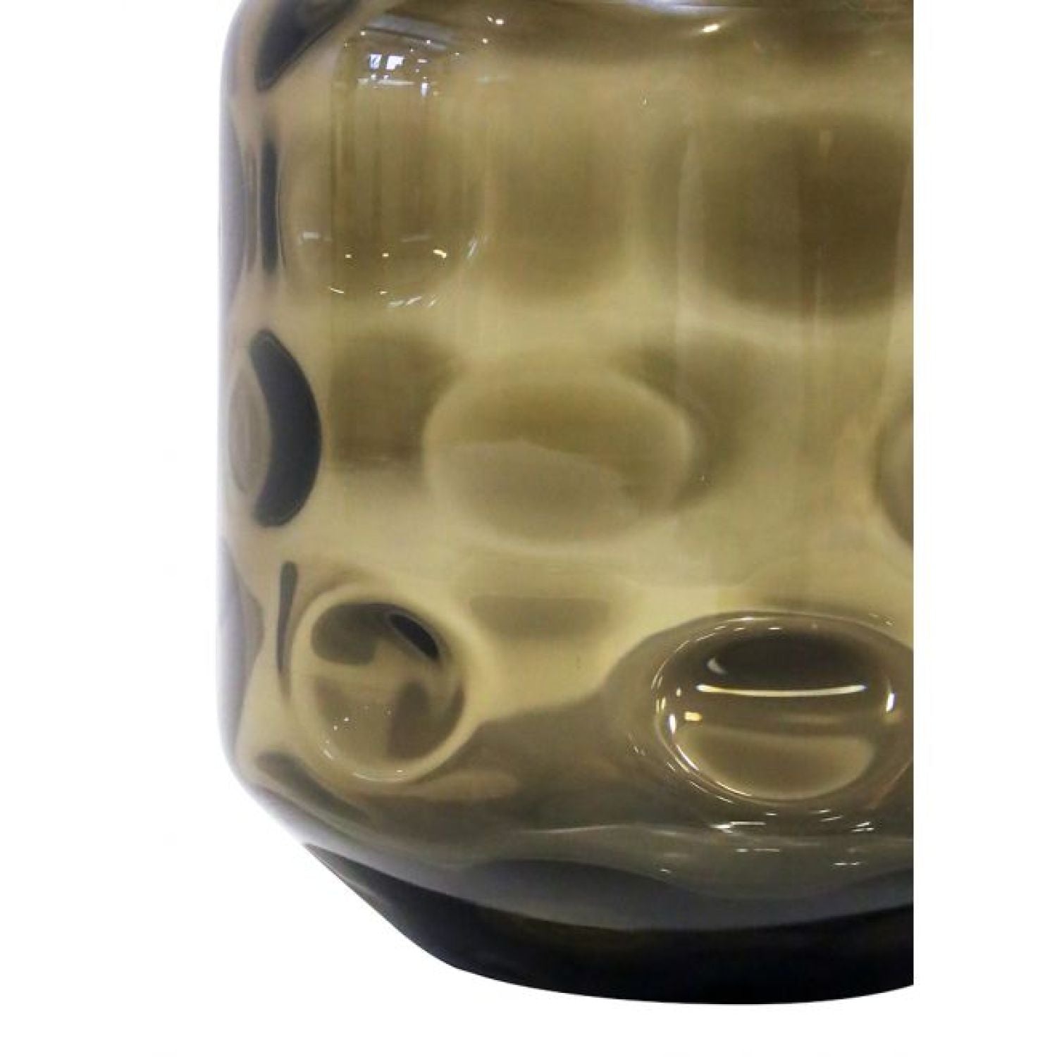 Yvette Glass Vase - Smokey Brown
