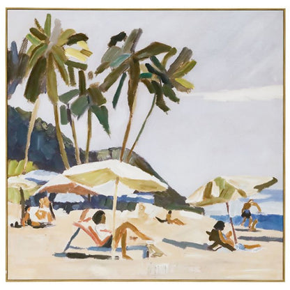 Summer Days a Framed Canvas - Oak Look f