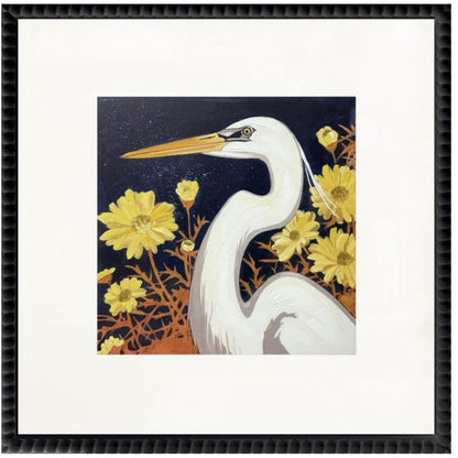 Moonlit March a Glass Framed Canvas - b