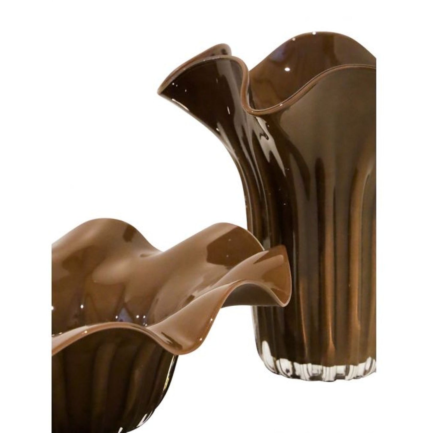 Millicent Glass Bowl - Chocolate