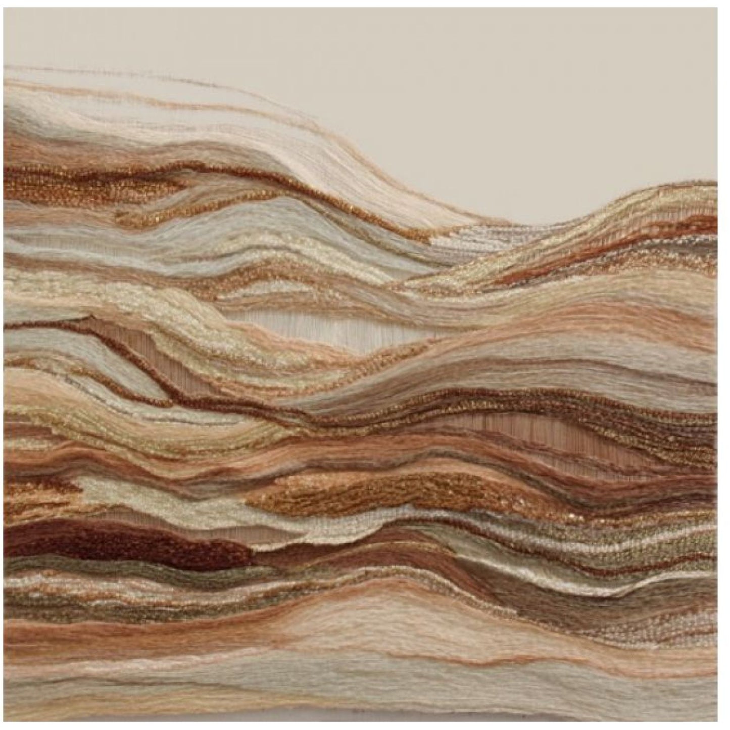 Stratum Textile Framed Art - White Wash