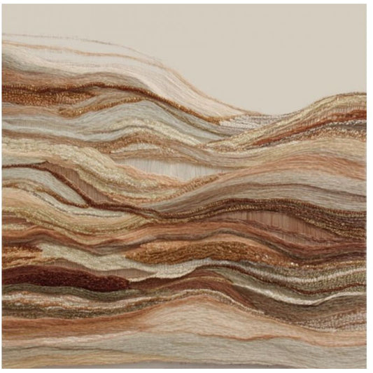 Stratum Textile Framed Art - White Wash