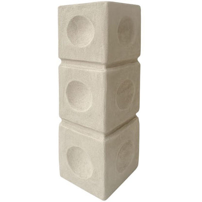 Dimple Stoneware Vase - Stone