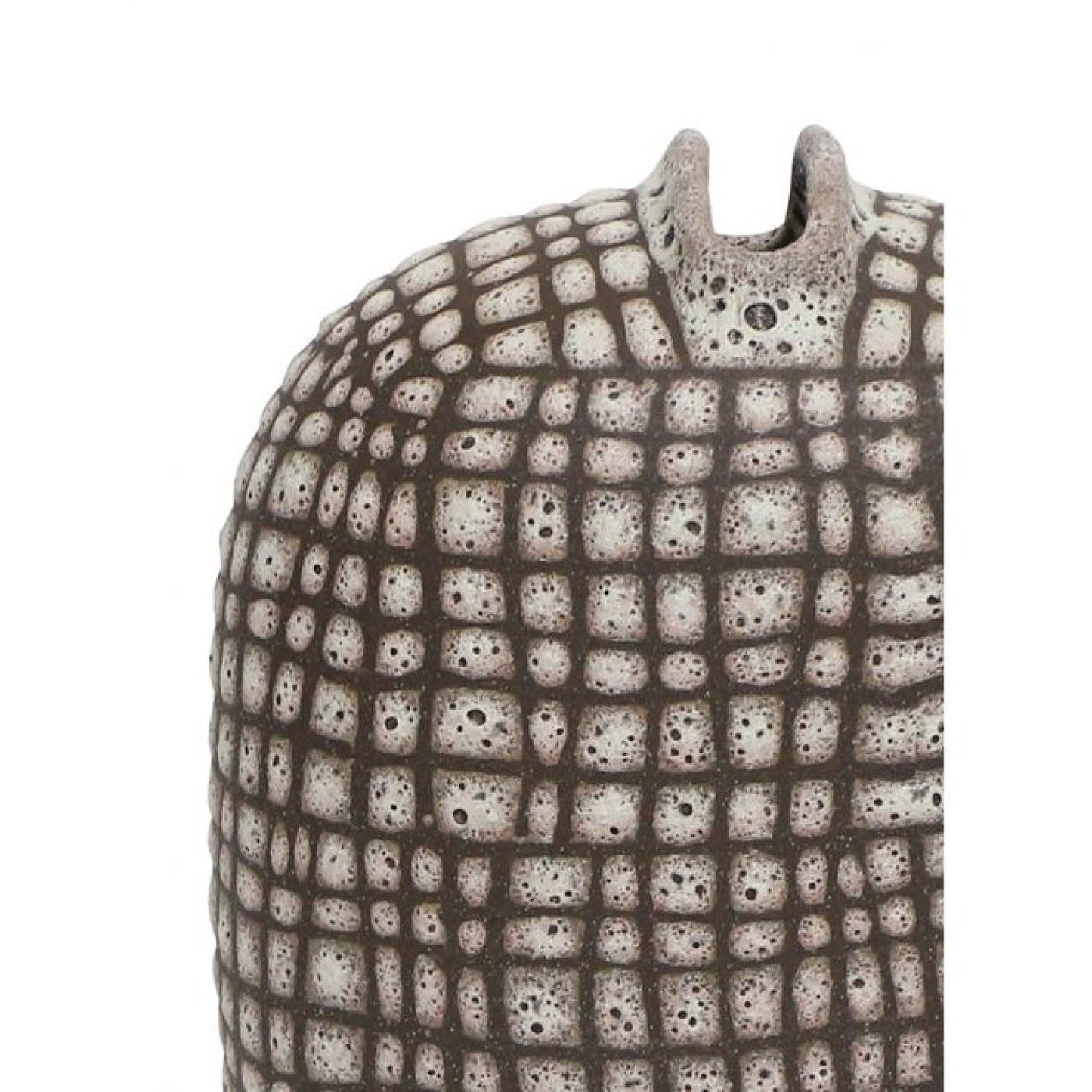 Checkers Ceramic Vase - Chocolate/cream