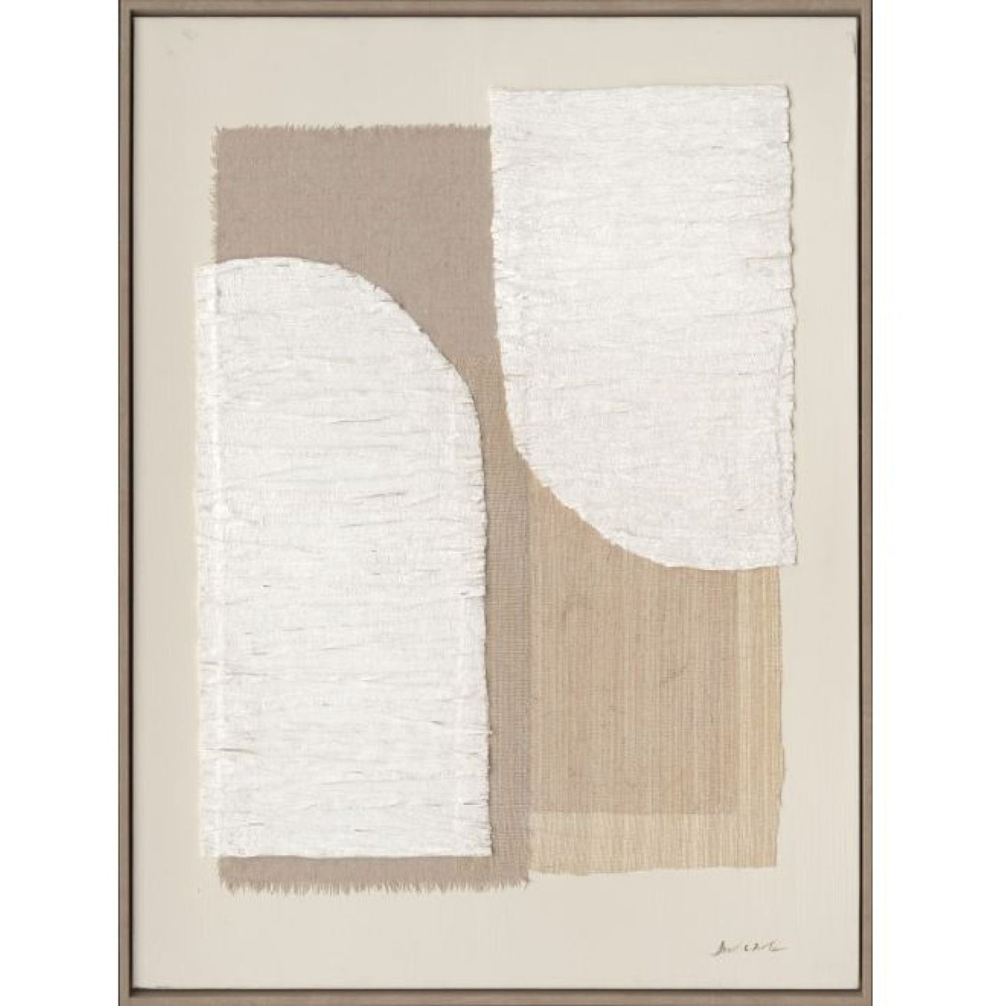 Shapes b Hand Painted Framed Canvas - n