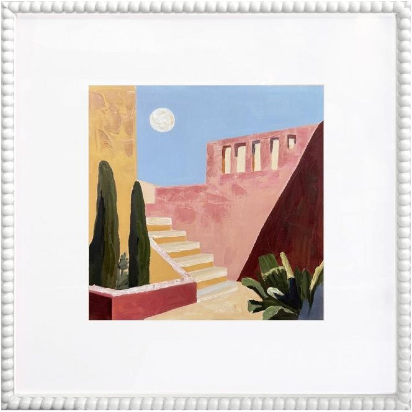 Dust Til Dawn a Glass Framed Canvas - w
