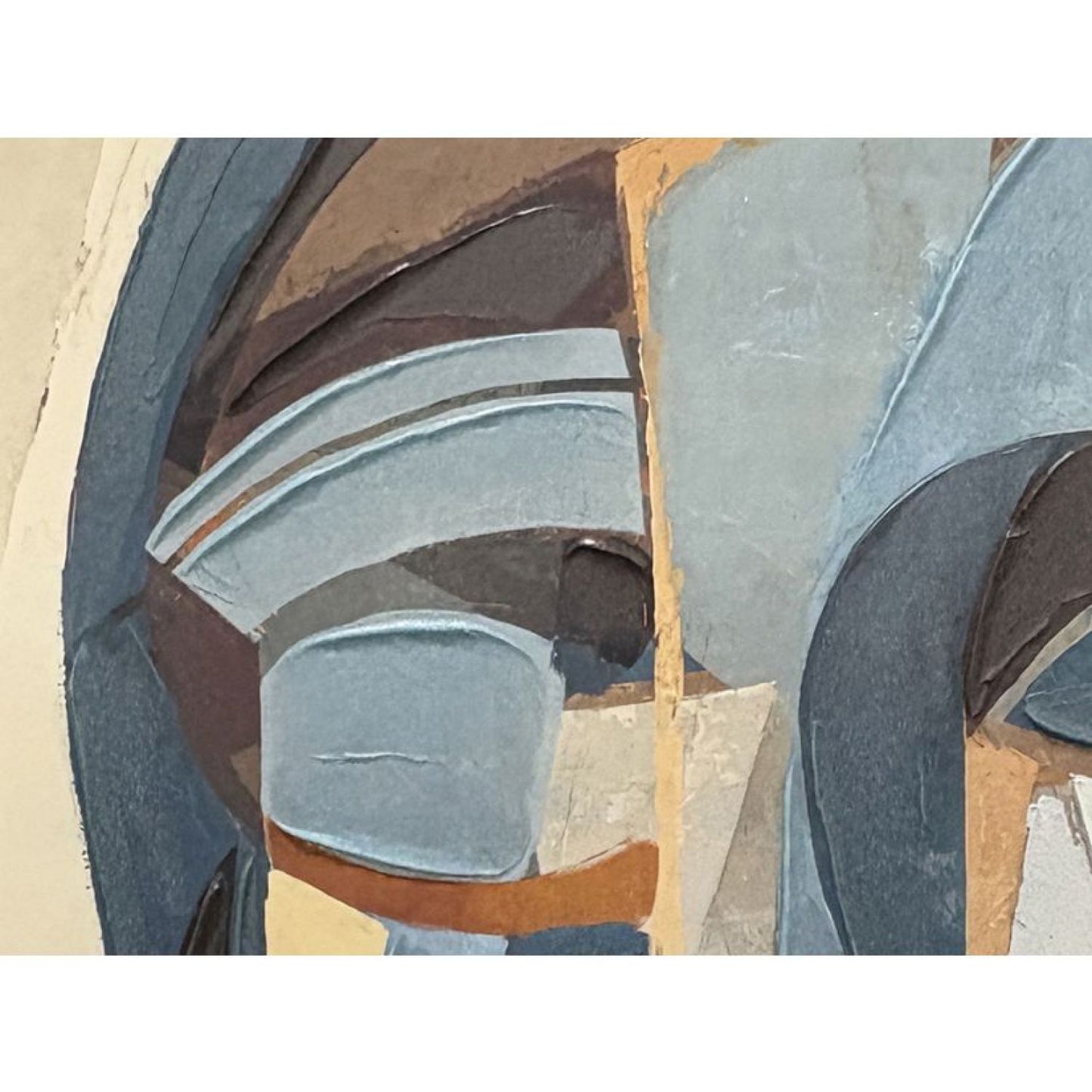 Abstract Face Framed Art - Vintage Waln