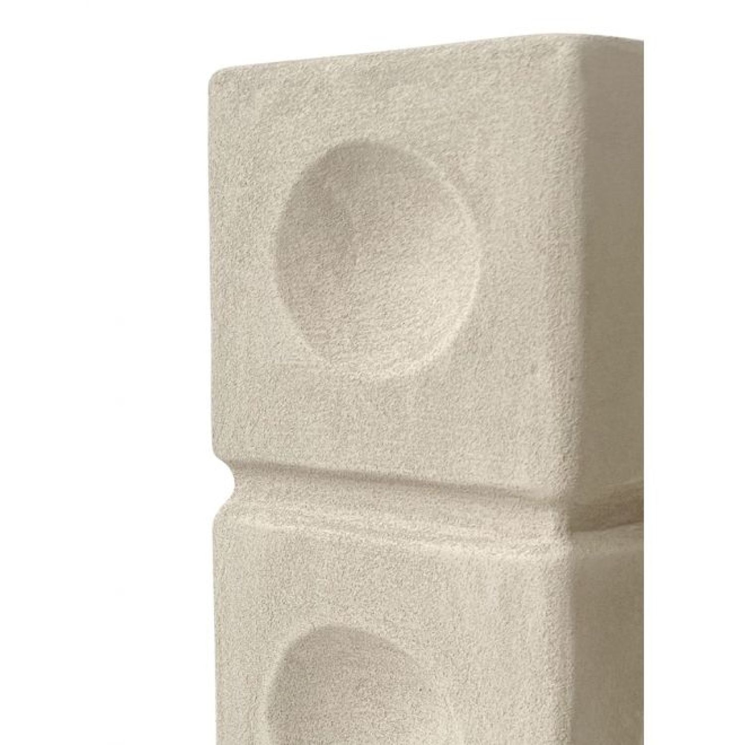Dimple Stoneware Vase - Stone