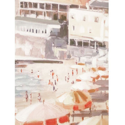 Cinque Terre a Framed Canvas - Wood Look