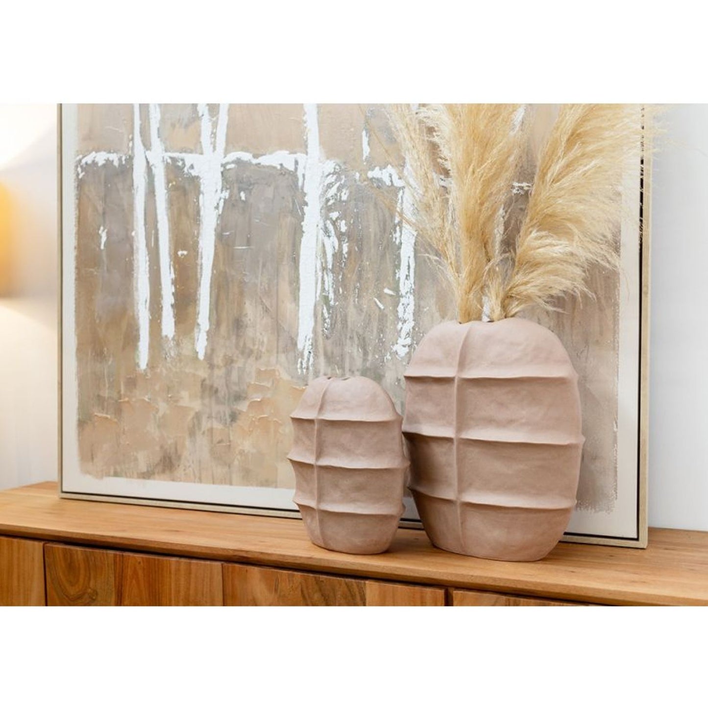 Delilah Ceramic Vase - Mocha