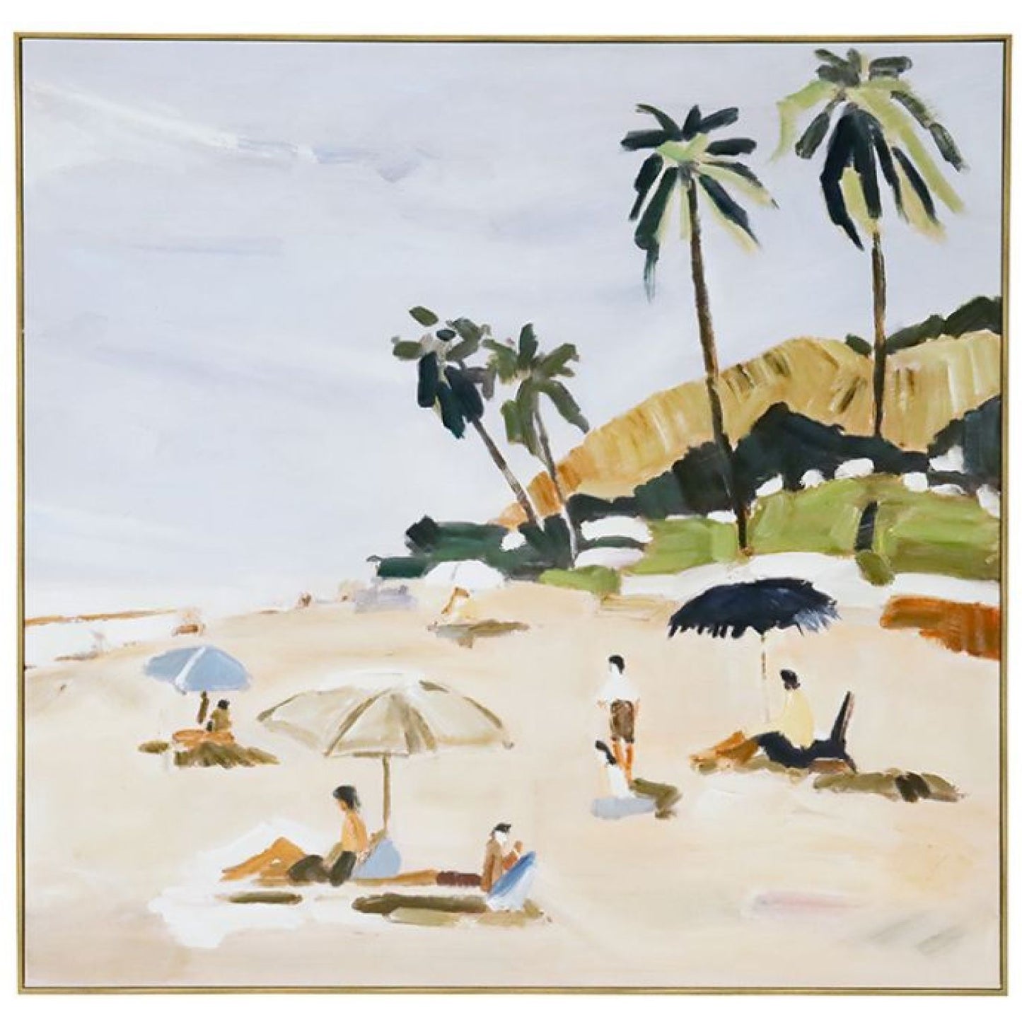 Summer Days b Framed Canvas - Oak Look f