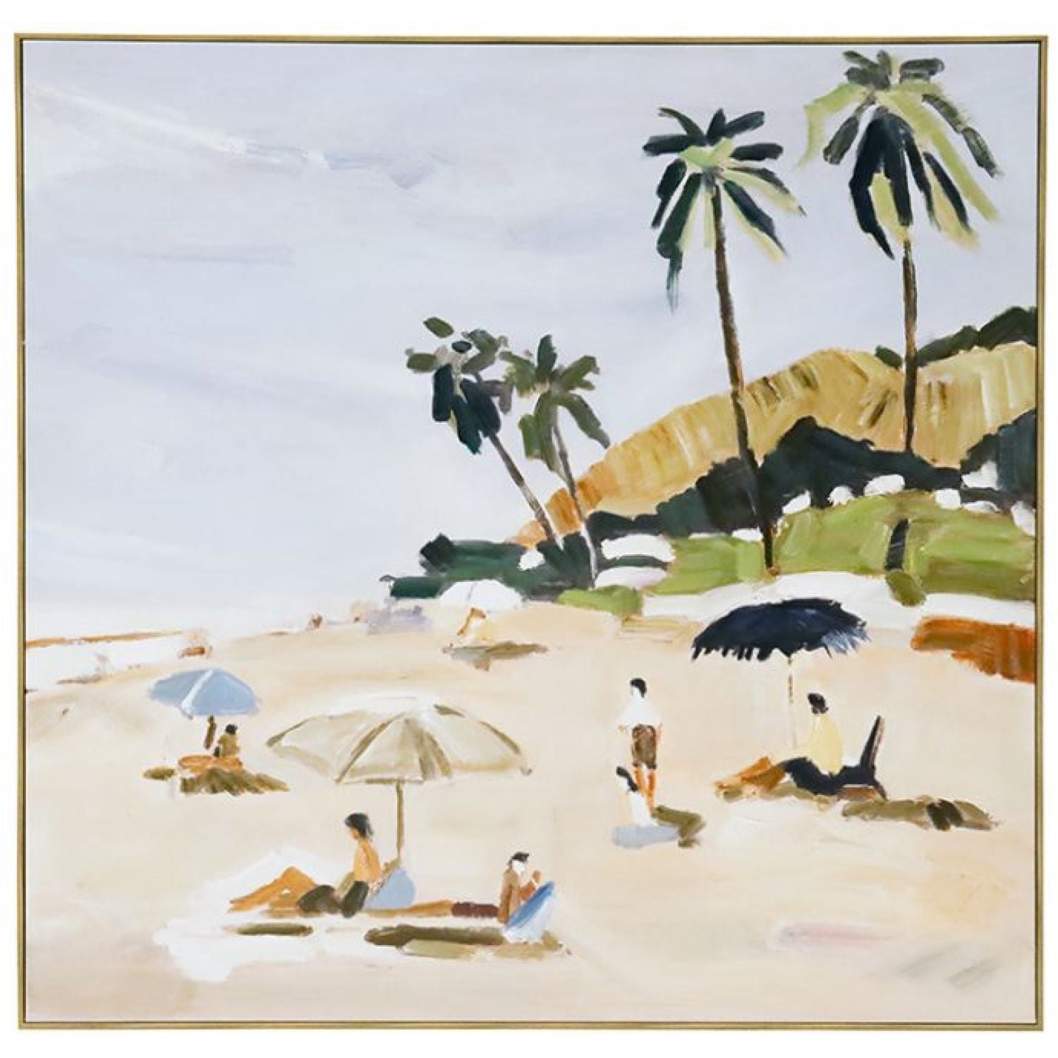 Summer Days b Framed Canvas - Oak Look f
