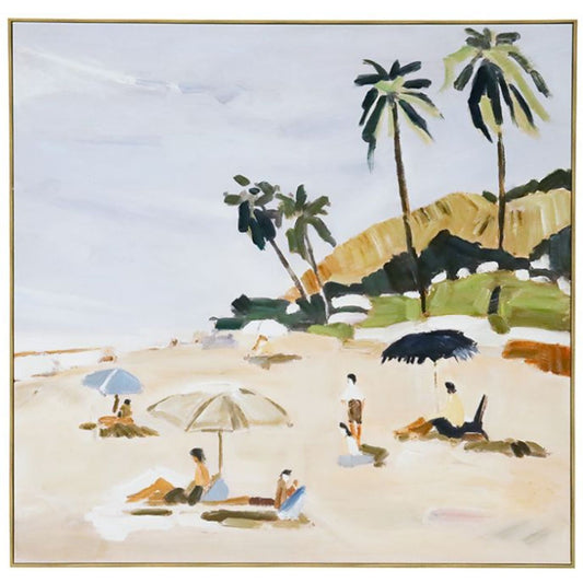Summer Days b Framed Canvas - Oak Look f