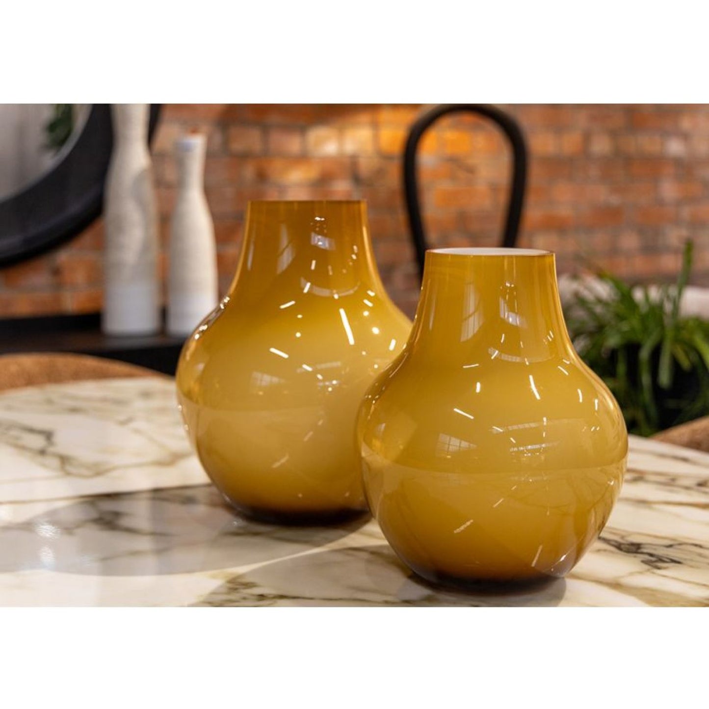 Danika Glass Vase - Amber