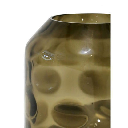 Yvette Glass Vase - Smokey Brown
