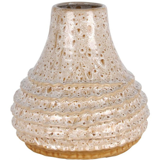 Jiro Ceramic Vase - Mottled Beige