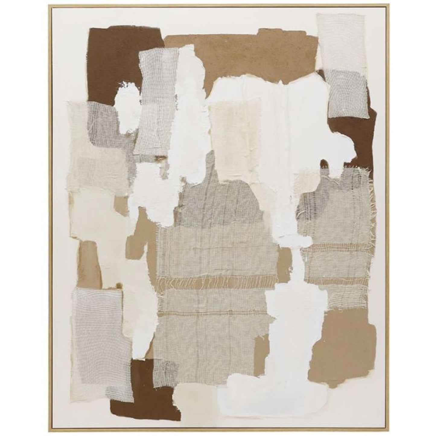 Ocre a Hand Painted Framed Canvas - n
