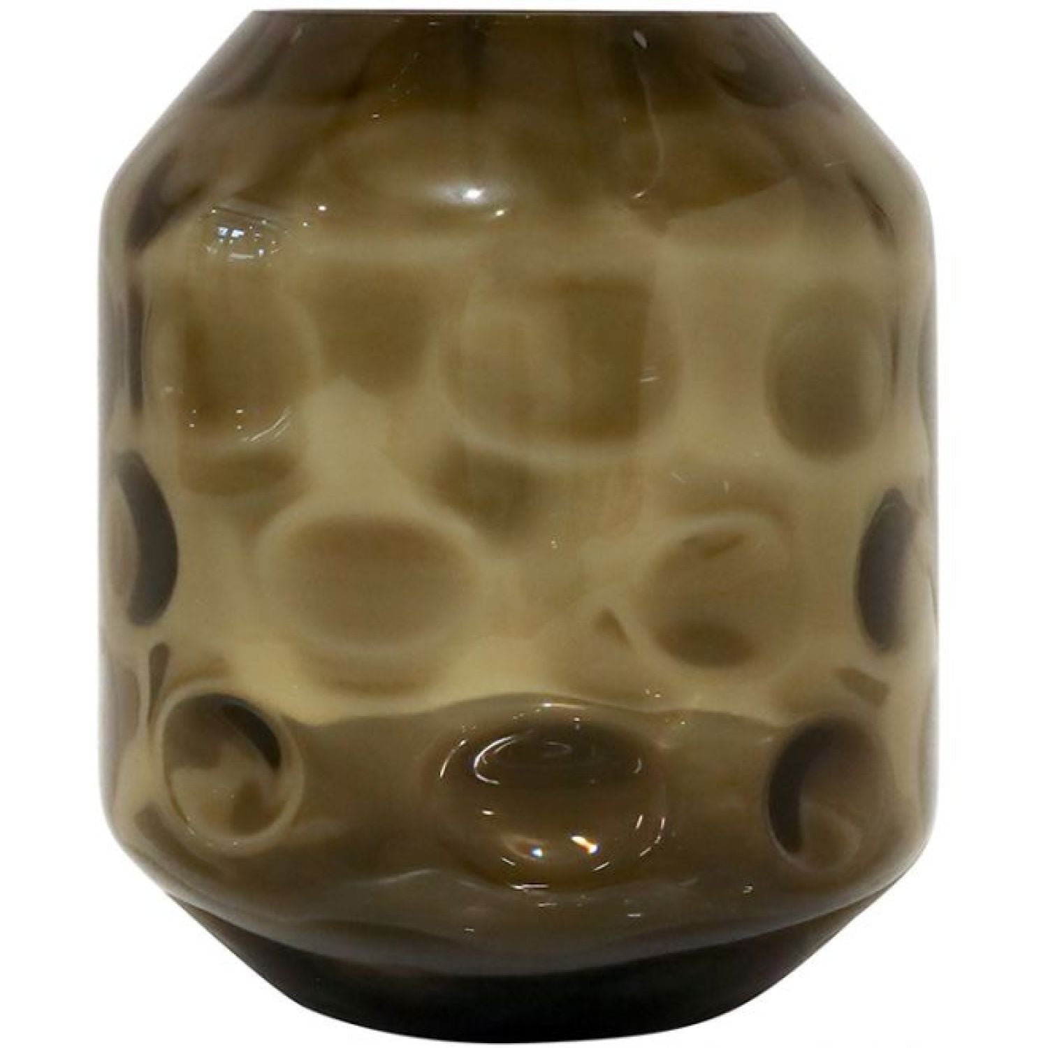 Yvette Glass Vase - Smokey Brown