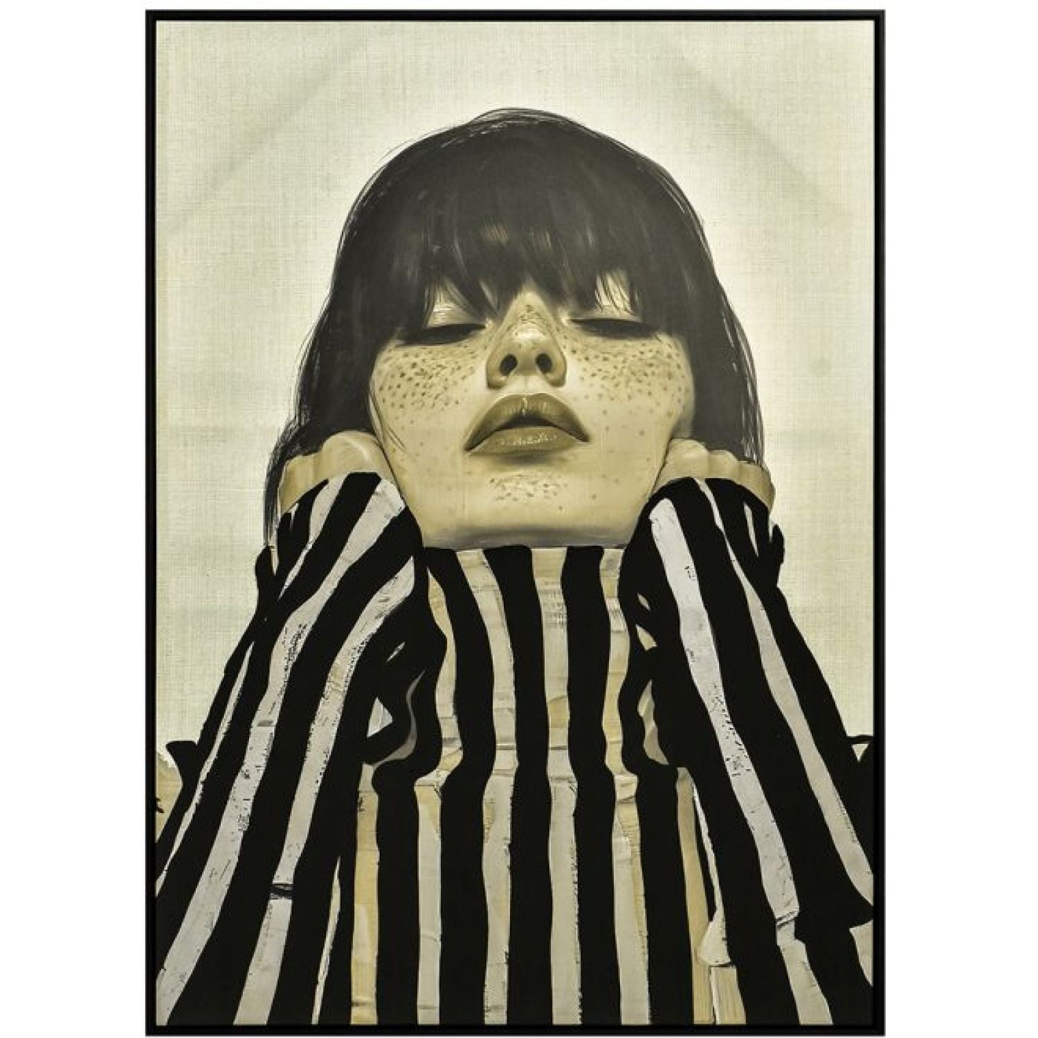 Rubee Canvas Framed Wall Art - Black Fra