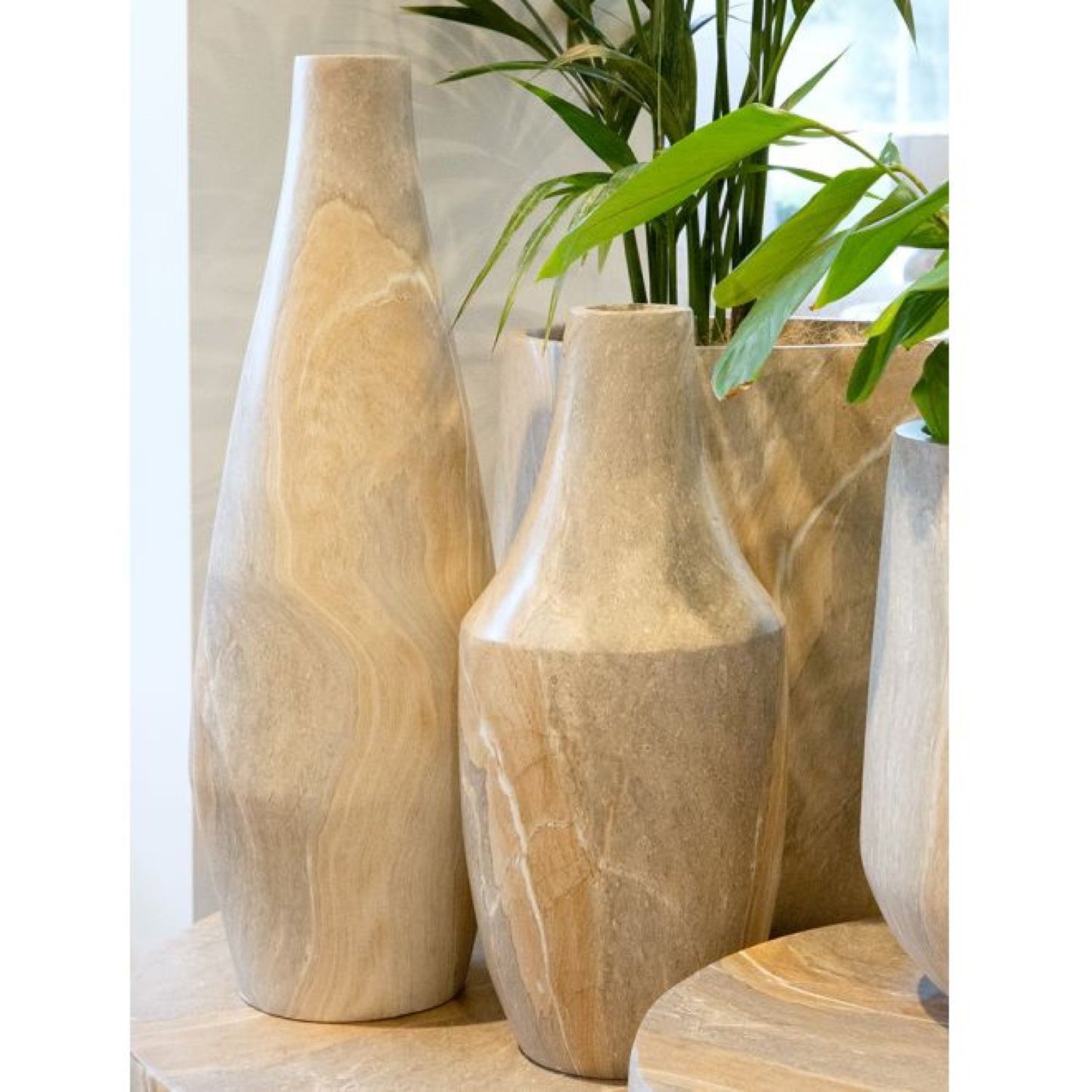 Zaza Mgo Vase - Natural Stone