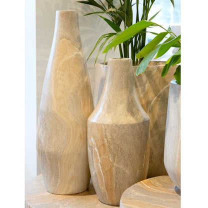 Zaza Mgo Vase - Natural Stone