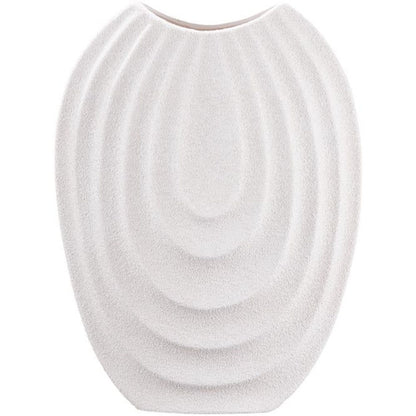 Zinnia Ceramic Vase - White
