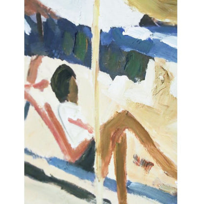 Summer Days a Framed Canvas - Oak Look f