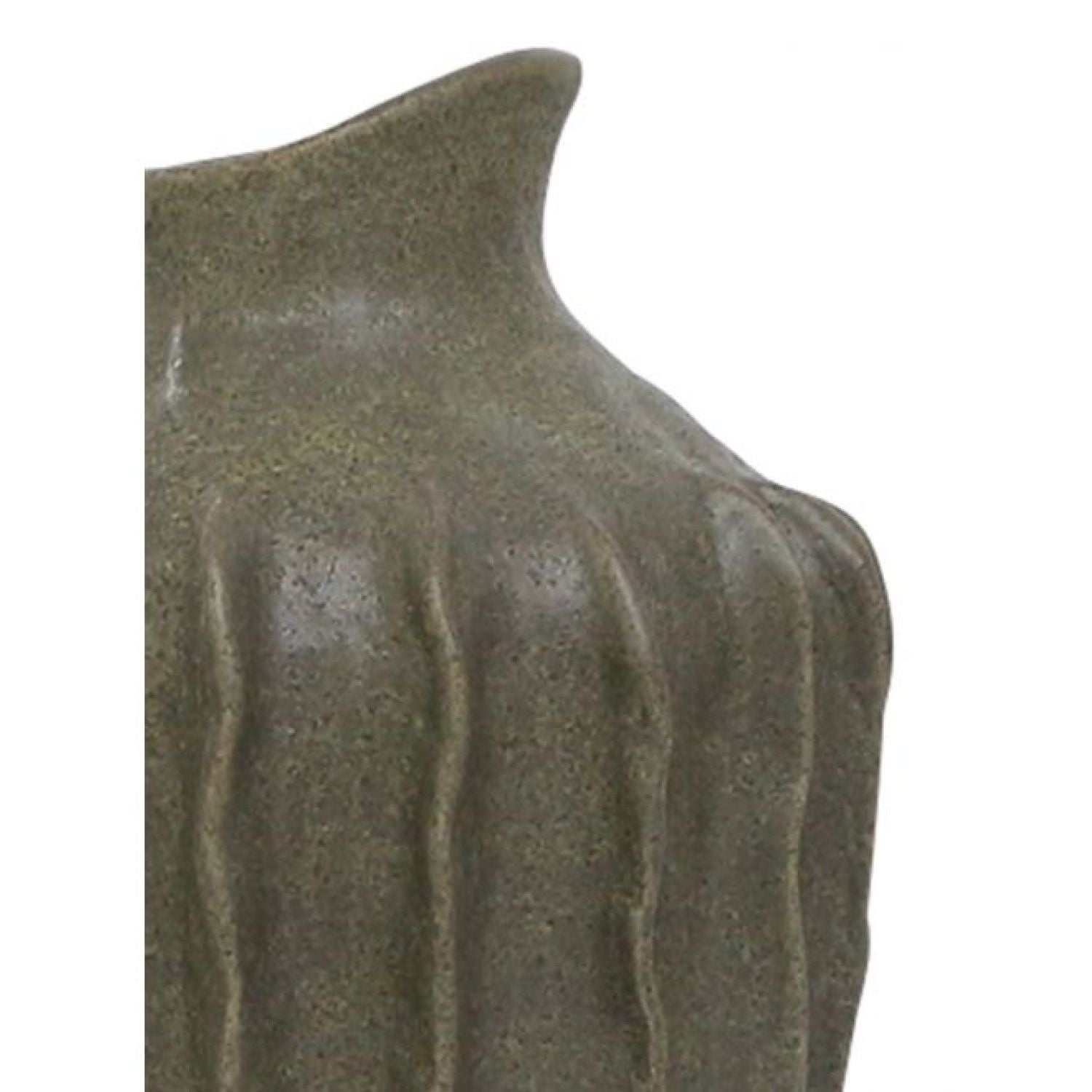 Alvaro Ceramic Vase - Moss Brown
