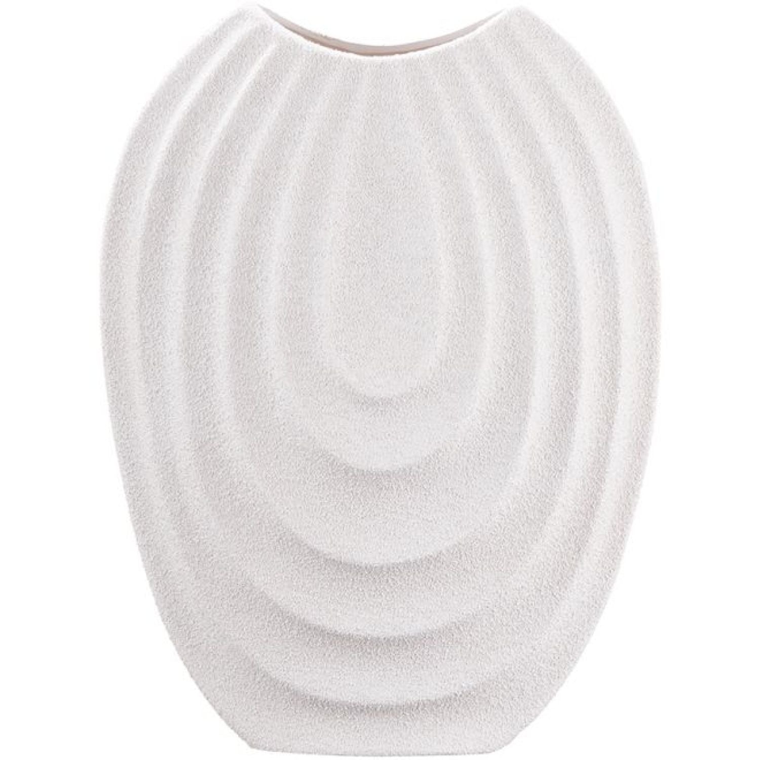 Zinnia Ceramic Vase - White