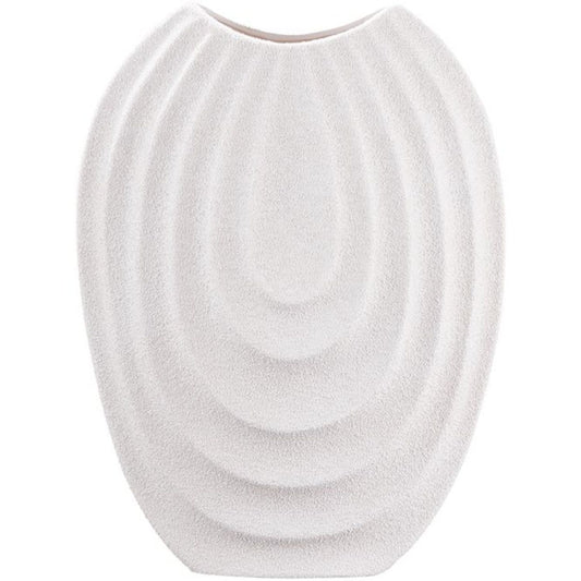 Zinnia Ceramic Vase - White