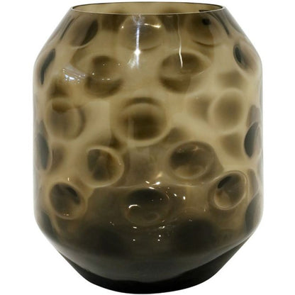 Yvette Glass Vase - Smokey Brown