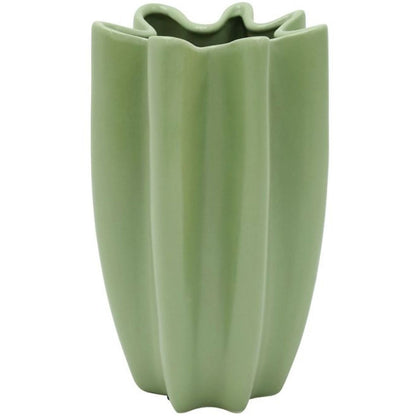 Waves Ceramic Vase - Green