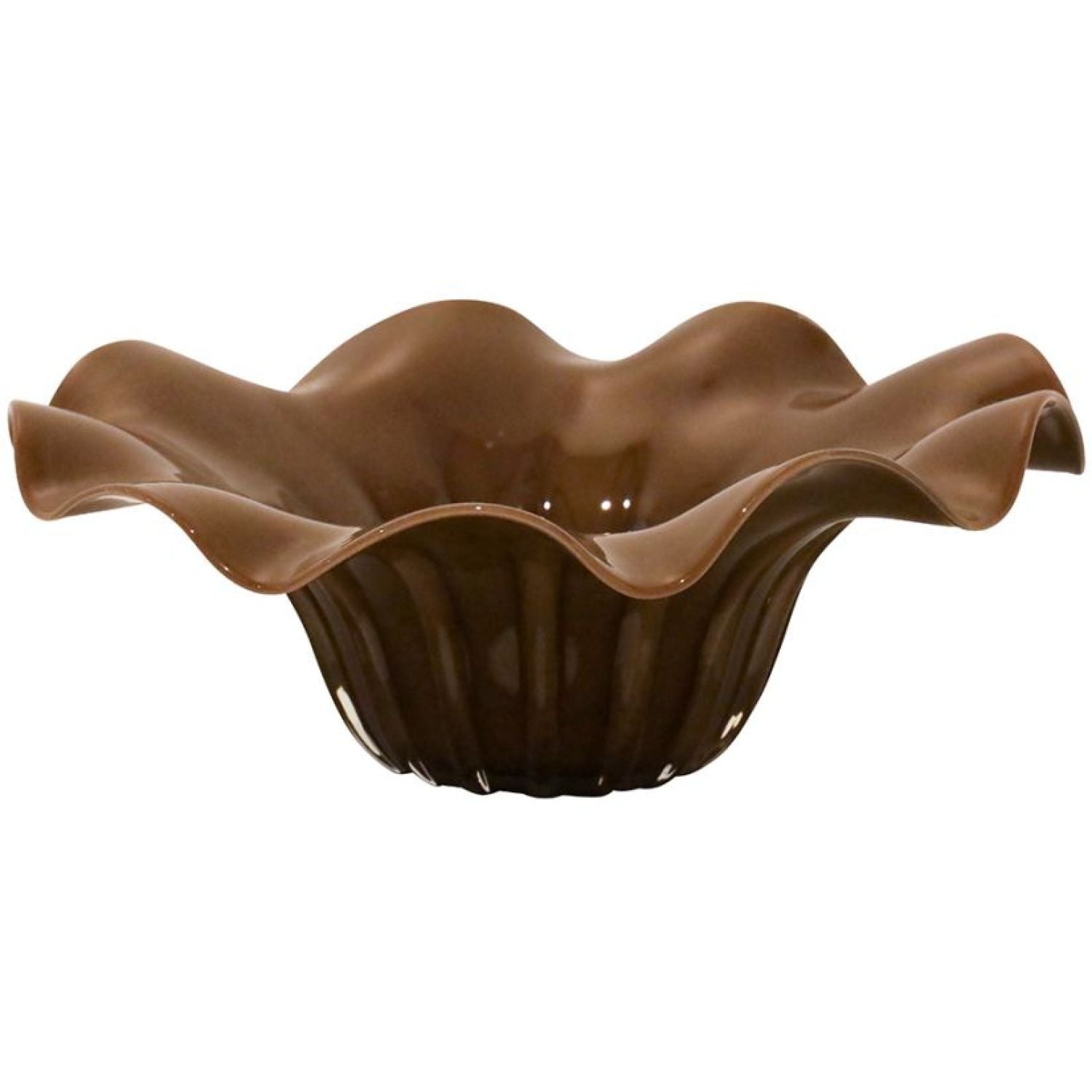 Millicent Glass Bowl - Chocolate