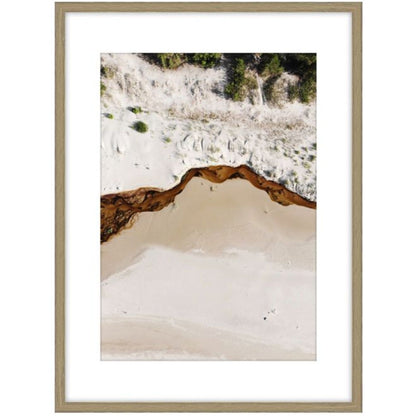 The Shore a Glass Framed Art - Wood Look f