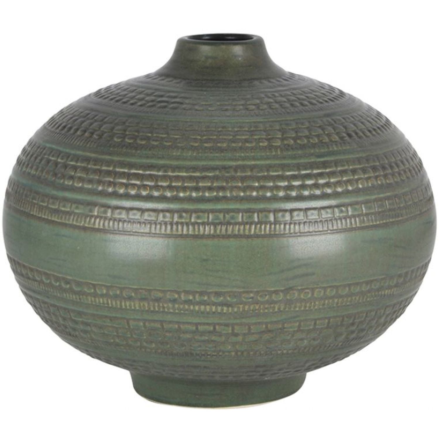 Haruto Ceramic Vase - Forest Green