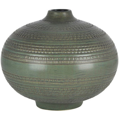 Haruto Ceramic Vase - Forest Green
