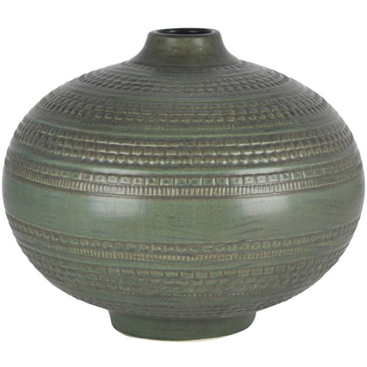 Haruto Ceramic Vase - Forest Green