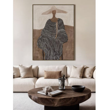 Marbella a Framed Canvas - Oak Look