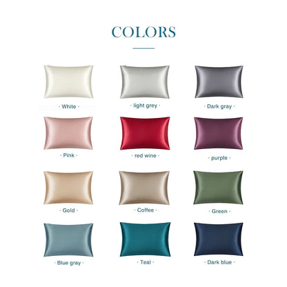 Anyhouz Pillowcase 50x90cm Red Wine Natural Mulberry Silk For Comfortable And Relaxing Home Bed