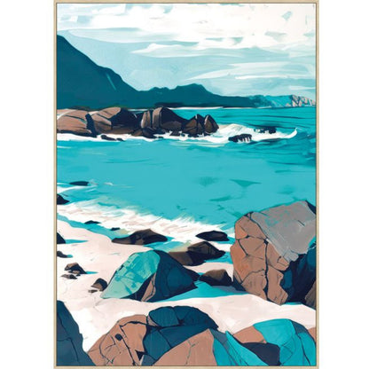 Rocky Shore Textured Canvas Art - Natura — view 2