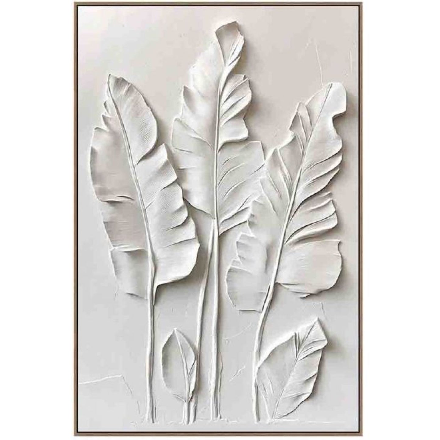 Ivory Tropics a Framed Canvas - Oak — view 2