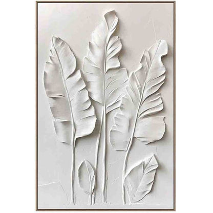 Ivory Tropics a Framed Canvas - Oak — view 2