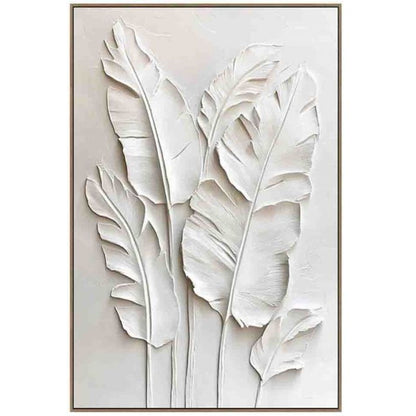 Ivory Tropics b Framed Canvas - Oak — view 2