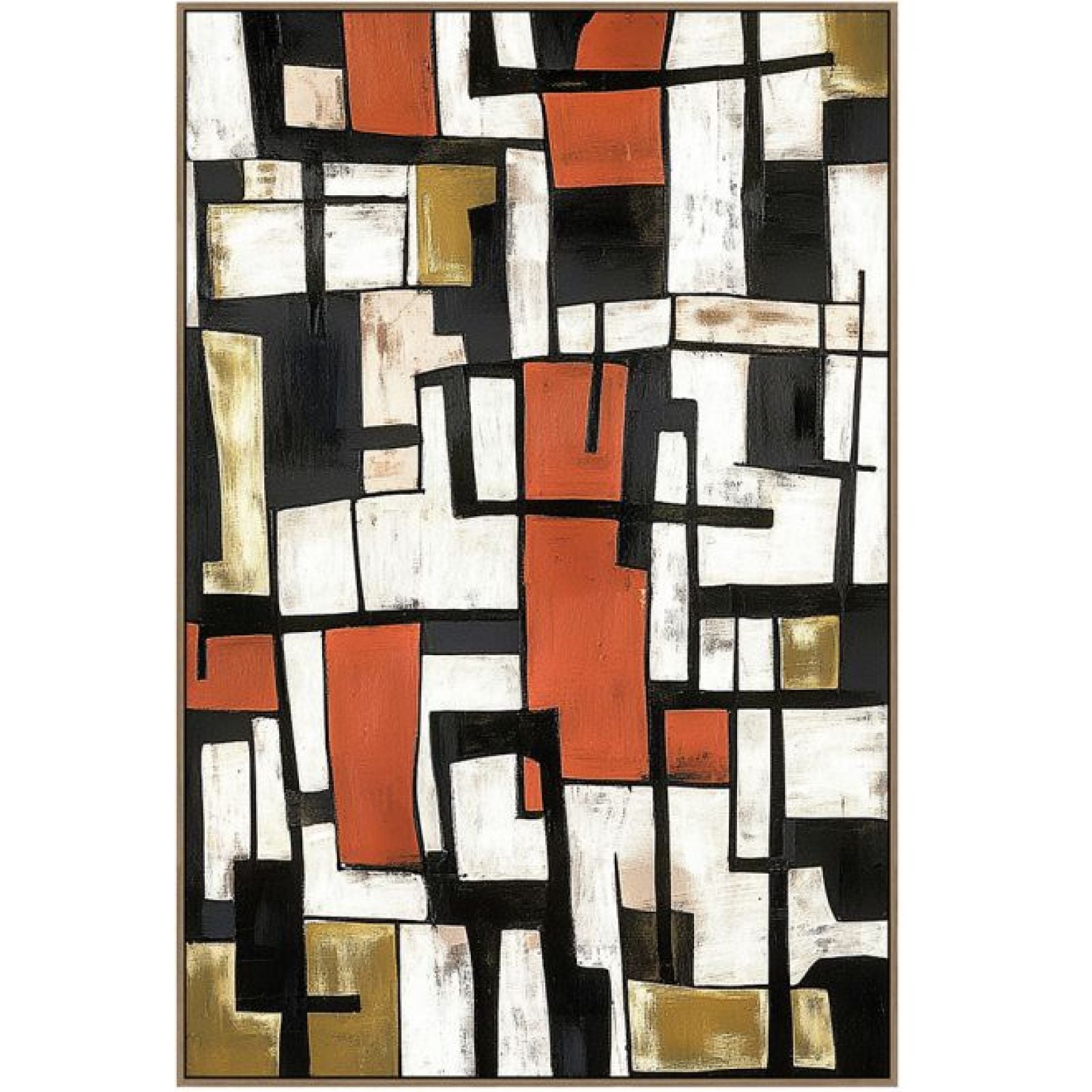 Urban Rhythm a Framed Canvas - Oak — view 2