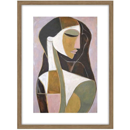 Serena a Glass Framed Canvas - Oak — view 2