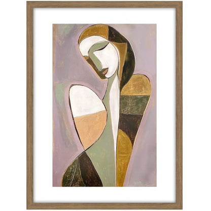 Serena b Glass Framed Canvas - Oak — view 2