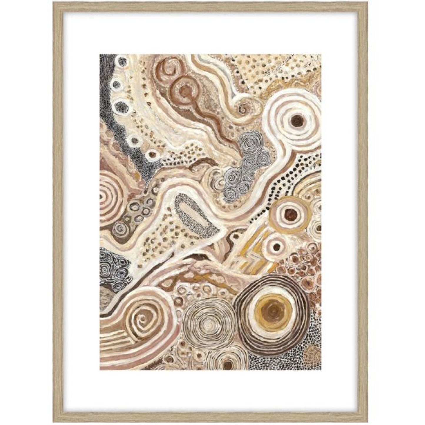 Rare Earth a Glass Framed Art - Wood Look — view 2