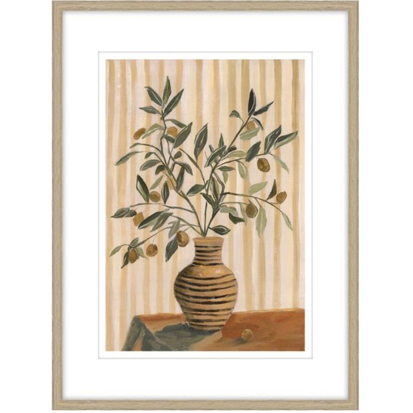 Olive Branch a Glass Framed Art - Wood Loo — view 2