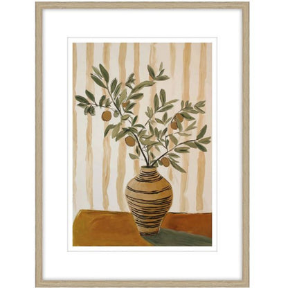 Olive Branch b Glass Framed Art - Wood Loo — view 2