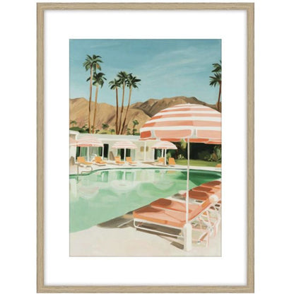 Palm Springs b Glass Framed Art - Wood Loo — view 2